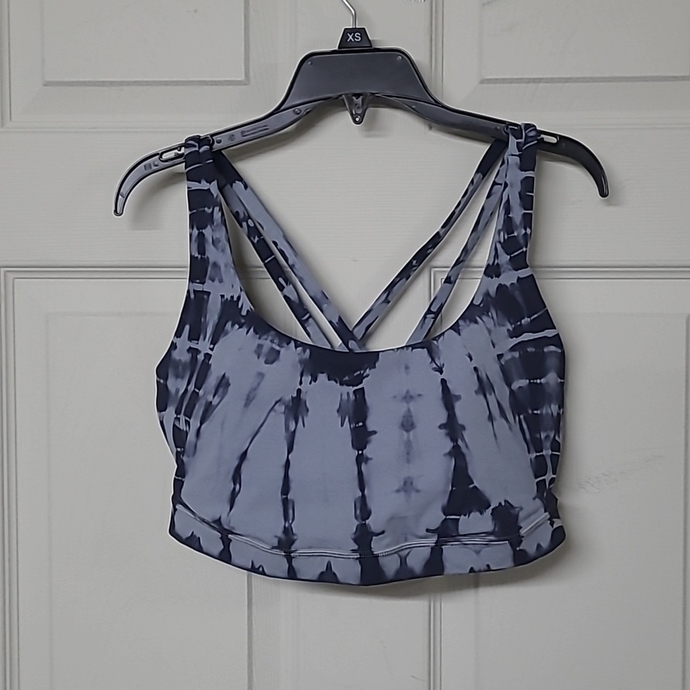 Lululemon Energy Bra Vert Shibori Magnet Grey Black Night Size 10 S/N W2BPPS
